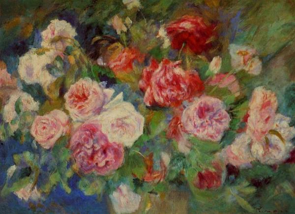 Roses by Pierre Auguste Renoir Oil Painting Reproductions