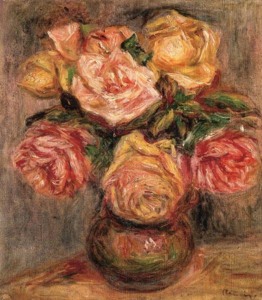 Roses by Pierre Auguste Renoir