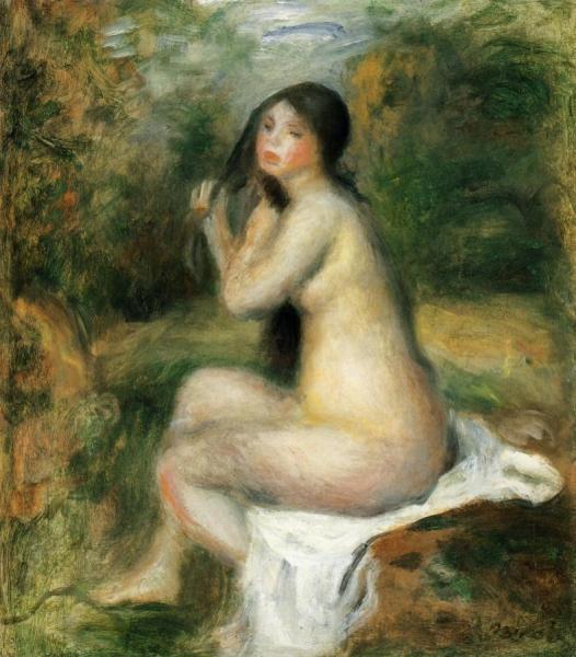 Seated Bather by Pierre Auguste Renoir