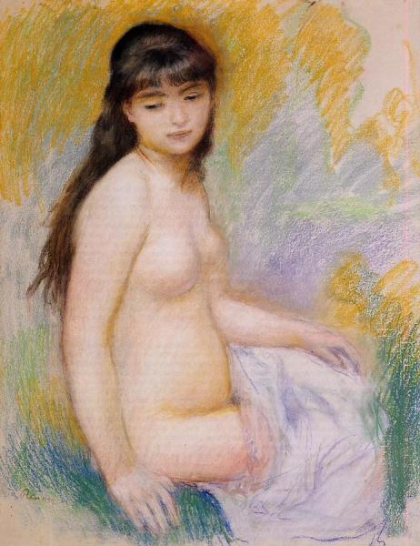 Seated Bather by Pierre Auguste Renoir