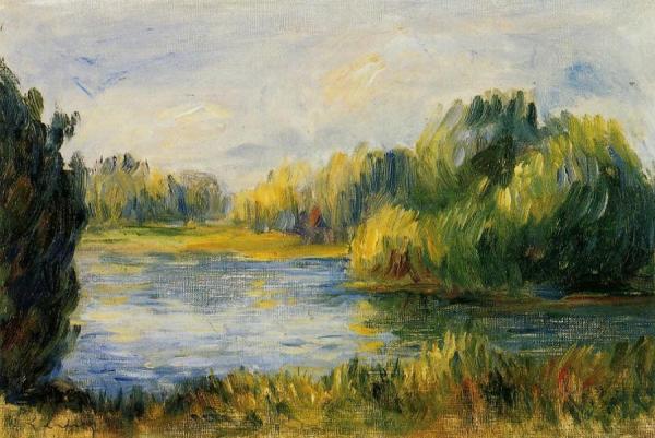 The Banks Of The River by Pierre Auguste Renoir