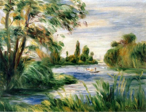 The Banks Of The River by Pierre Auguste Renoir