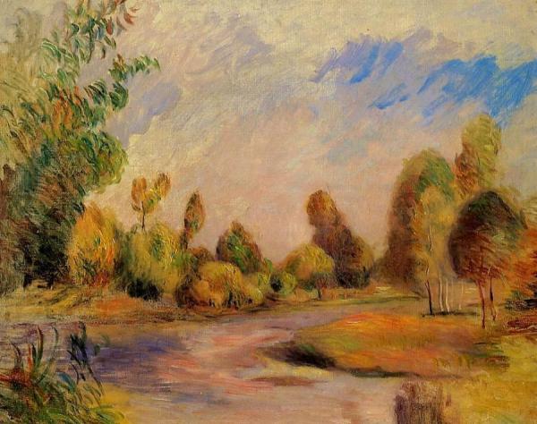 The Banks Of The River by Pierre Auguste Renoir