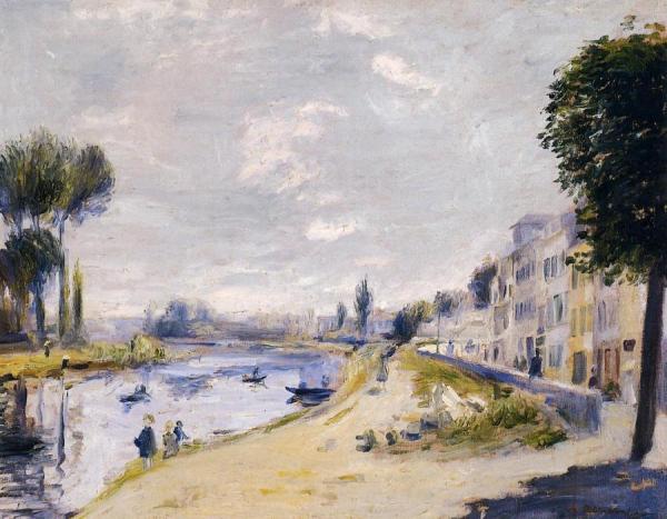 The Banks Of The Seine, Bougival by Pierre Auguste Renoir Oil Painting Reproductions