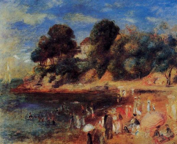 The Beach At Purnic by Pierre Auguste Renoir