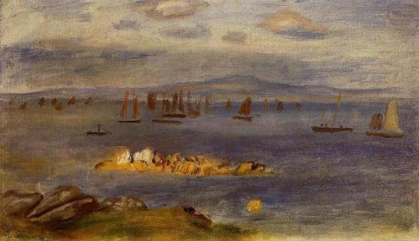 The Coast Of Brittany, Fishing Boats by Pierre Auguste Renoir Oil Painting Reproductions