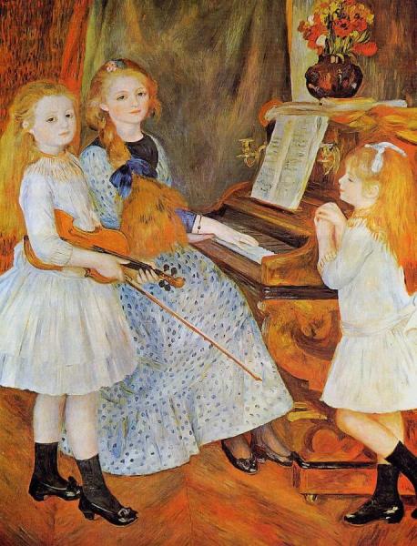 The Daughters Of Catulle Mendes by Pierre Auguste Renoir