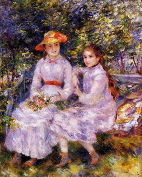 The Daughters Of Paul Durand-ruel by Pierre Auguste Renoir