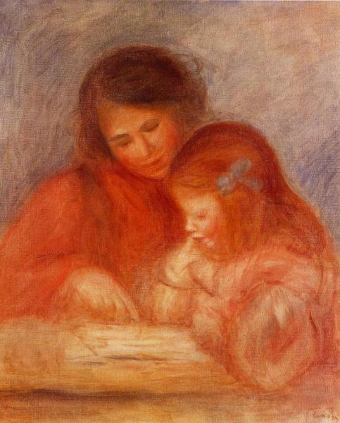 The Lesson by Pierre Auguste Renoir Oil Painting Reproductions