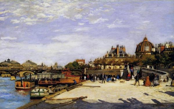The Pont Des Arts And The Institut De France by Pierre Auguste Renoir