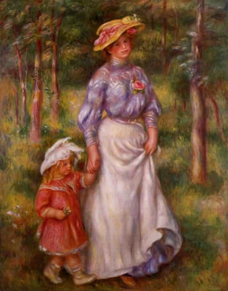 The Promenade by Pierre Auguste Renoir Oil Painting Reproductions