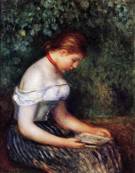 The Reader (la Liseuse) by Pierre Auguste Renoir Oil Painting Reproductions