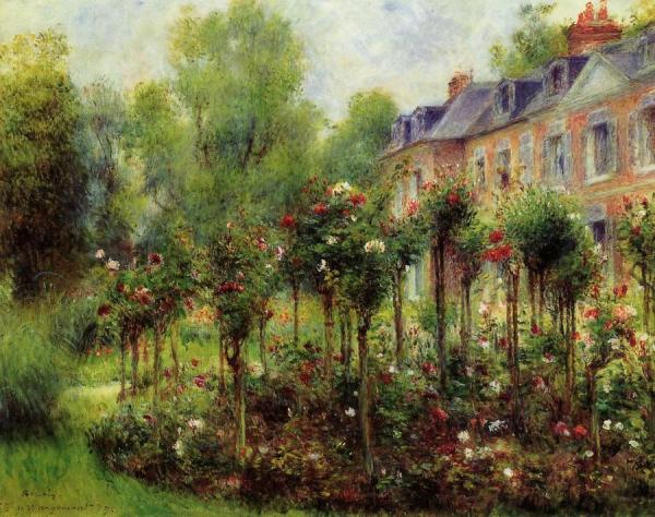 The Rose Garden At Wargemont by Pierre Auguste Renoir