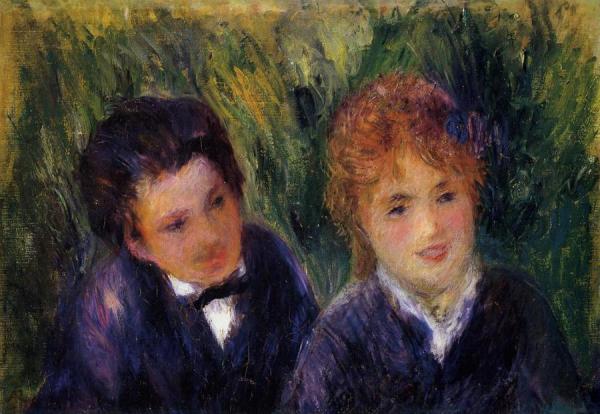 Young Man And Young Woman by Pierre Auguste Renoir Oil Painting Reproductions
