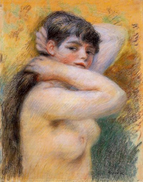 Young Woman At Her Toilette by Pierre Auguste Renoir