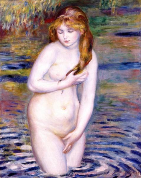 Young Woman Bathing by Pierre Auguste Renoir