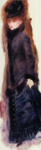 Young Woman Lifting Her Skirt by Pierre Auguste Renoir