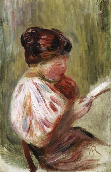 Young Woman Reading by Pierre Auguste Renoir
