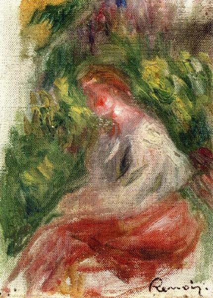Young Woman, Seated by Pierre Auguste Renoir