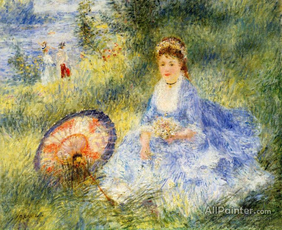 Pierre Auguste Renoir Young Woman With A Japanese Umbrella Oil