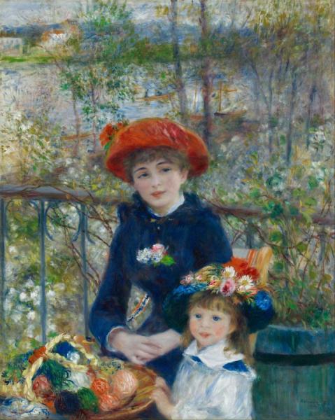 Two Sisters (on The Terrace), 1881 by Pierre Auguste Renoir