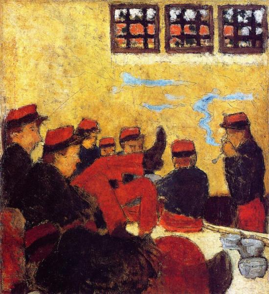 A Barracks Scene by Pierre Bonnard