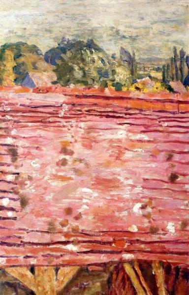 A Red Roof by Pierre Bonnard