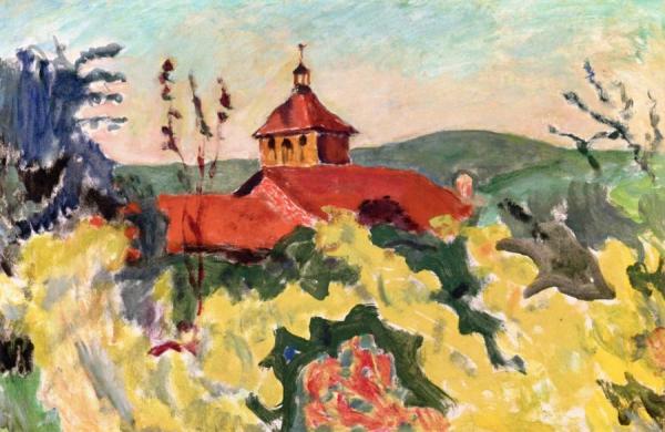 A Red Roof by Pierre Bonnard