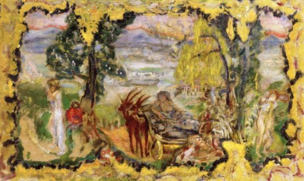 Animated Landscape With Bathers by Pierre Bonnard