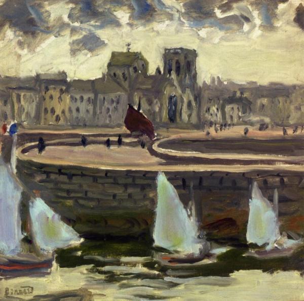 Boats In Port At Low Tide by Pierre Bonnard Oil Painting Reproductions