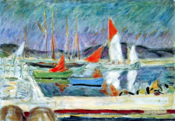 Boats In The Harbor, Le Cannet by Pierre Bonnard