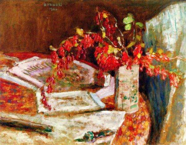 Bouquet Of Flowers On A Table by Pierre Bonnard