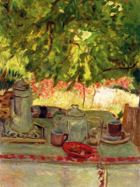 Breakfast Under The Arbor by Pierre Bonnard