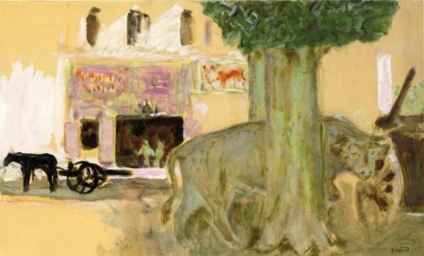Cow Behind A Tree by Pierre Bonnard