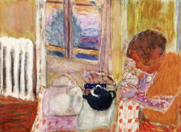 Cup Of Tea By The Radiator by Pierre Bonnard