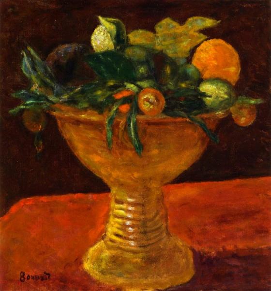 Fruit Bowl With Mandarins by Pierre Bonnard