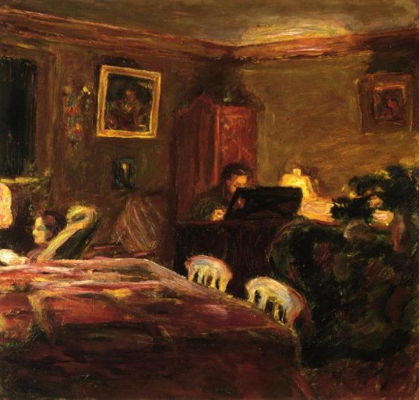 Interior - Claude Terrasse At The Piano by Pierre Bonnard