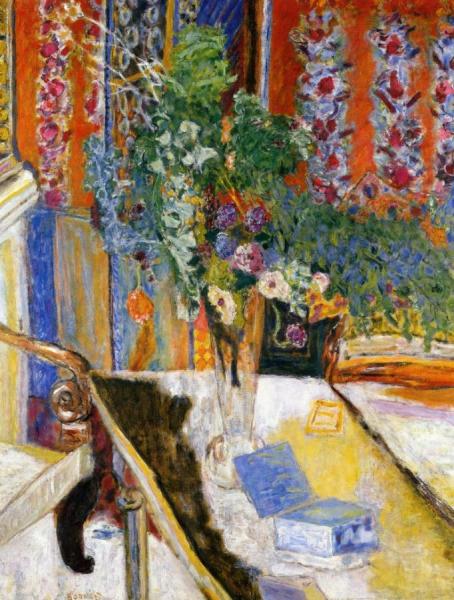 Interior With Flowers by Pierre Bonnard