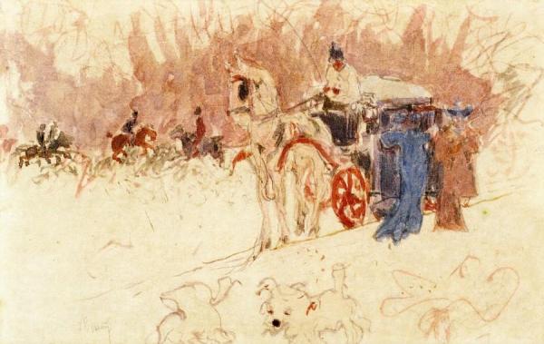 La Caleche by Pierre Bonnard