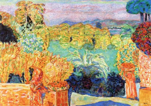 Landscape In The Midi With Two Children by Pierre Bonnard