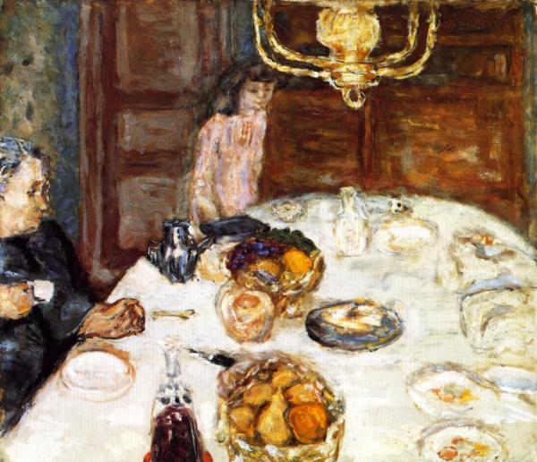 Lunch At Le Grand Lamps by Pierre Bonnard