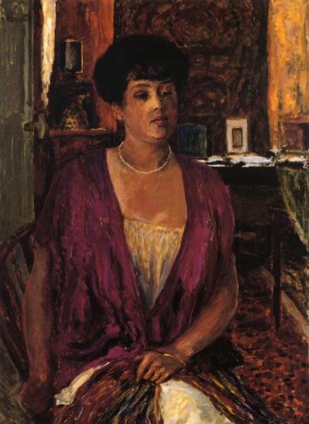 Madame Claude Anet In An Interior by Pierre Bonnard