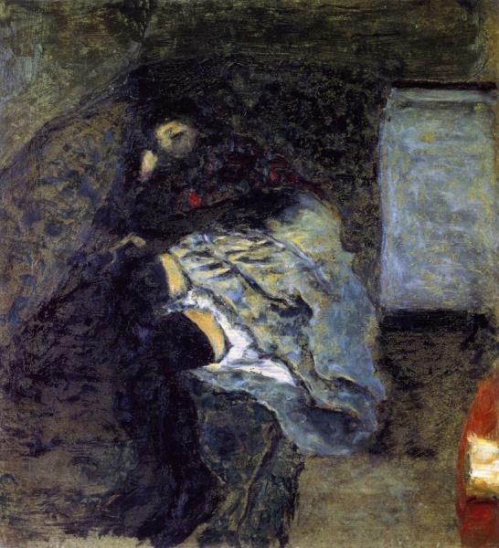 Marthe On A Divan by Pierre Bonnard
