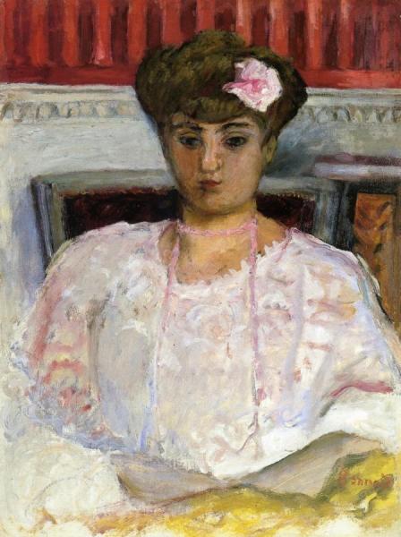 Misia With A Pink Corsage by Pierre Bonnard