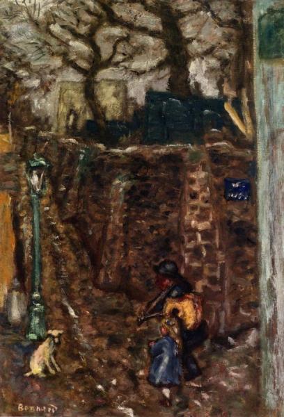 Montmartre: Old Man And Child by Pierre Bonnard