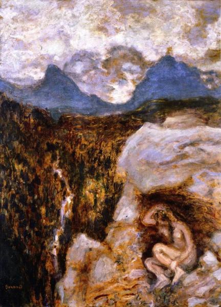 Nude On Rocks by Pierre Bonnard