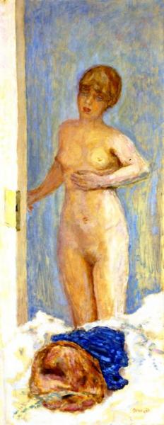 Nude With A Fur Hat by Pierre Bonnard