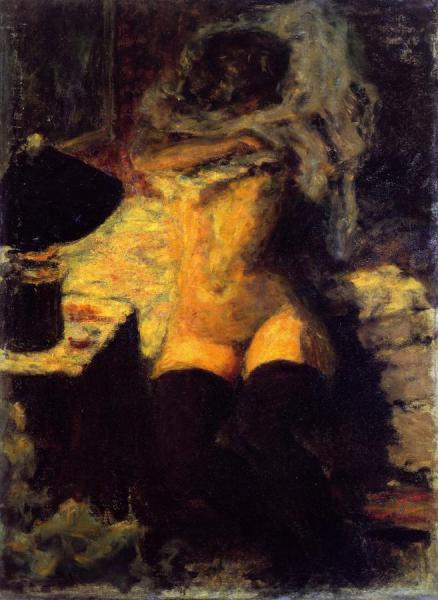 Nude With Black Stockings by Pierre Bonnard