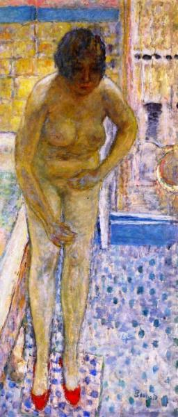 Nude With Red Slippers by Pierre Bonnard