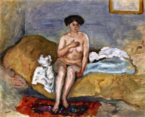Nude Woman Seated On A Sofa by Pierre Bonnard Oil Painting Reproductions